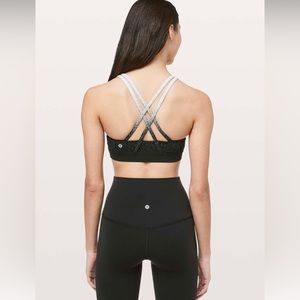 Lululemon Energy Bra Ombre Speckle Stop Jacquard EB Black White 2